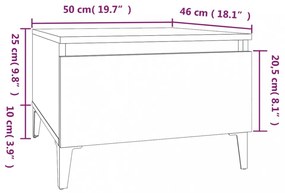 fekete szerelt fa kisasztal 50 x 46 x 35 cm