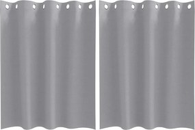 vidaXL Fekete Függöny Gyűrűkkel 2 pcs Világosszürke 140 x 140 cm
