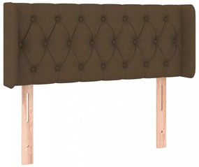 sötétbarna szövet fejtámla 103x16x78/88 cm