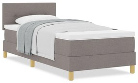 Box Spring Ágy Matraccal Taupe 90x200 cm Szövet