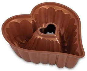 KITCHISIMO szív alakú kuglófform/rézszínű