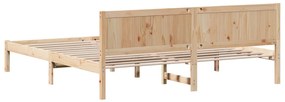 Fenyőfa Ágykeret Természetes fa Tömör fenyőfa 200 x 200 cm Tartós