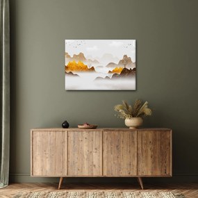 Kép - Hegyek a ködben (70x50 cm)