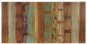 Tömör újrahasznosított fa étkezőasztal 180 x 90 x 76 cm