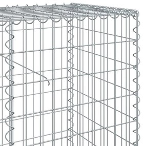 horganyzott vas gabion kosár fedéllel 200 x 50 x 100 cm