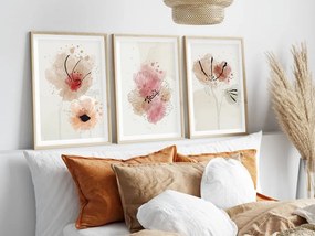 Huhu205 keretezett MDF falikép, 50 x 70 cm, 3 db-os szett