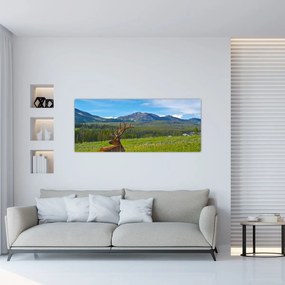 Kép - Szarvas a réten (120x50 cm)