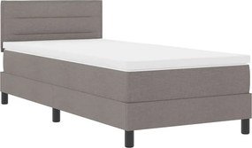 vidaXL Boxrugós ágy matracmal leddel Tópszínű 80 x 200 cm szövet