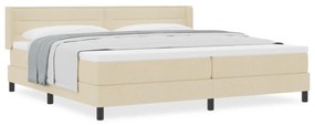 Boxspring ágy matraccal, Krém színben, 200 x 200 cm - Szövet