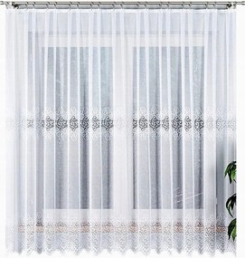 Violetta Jacquard mintás függöny 001539 magasság 180cm, fehér színben (méterenként)