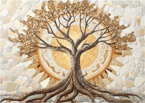 Kép – Arany életfa mozaikban (70x50 cm)