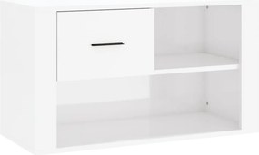 vidaXL magasfényű fehér szerelt fa cipőszekrény 80 x 35 x 45 cm