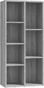 vidaXL szürke sonoma színű könyvszekrény 50 x 25 x 106 cm