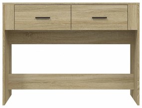 sonoma tölgy színű szerelt fa dohányzóasztal 100 x 39 x 75 cm