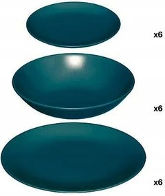 Colorama étkészlet 18 részes, kék