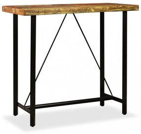 tömör újrahasznosított fa bárasztal 120 x 60 x 107 cm