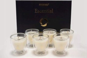 6 db természetes illatú gyertya ajándékszett Maxxo Escential termoszokban