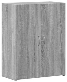 szürke sonoma színű szerelt fa irattartó szekrény 60x32x77,5 cm
