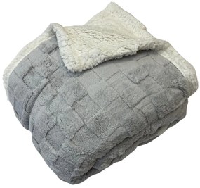 Luxus báránytakaró világosszürke mikroplüssből 200x230cm TiaHome