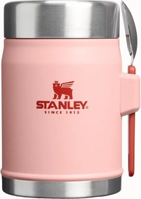 Barackszínű rozsdamentes acél ételtartó termosz 400 ml Legendary Food Jar + Spork Peach Rose – Stanley