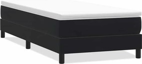 vidaXL fekete bársony rugós ágy matrac nélkül 80x210 cm