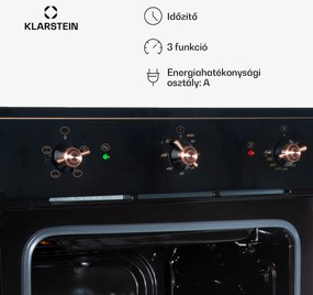 Klarstein Vilhelmine, beépített sütő, 55 l, A energiahatékonysági osztály, fekete