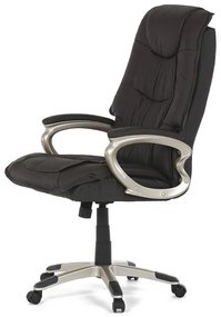 Barna Bőr Irodai Főnöki Szék, Hinta Mechanikával. KA-Y293 BR