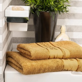 4Home Bamboo Premium törölköző és fürdőlepedő szett világosbarna  színű