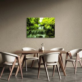 Üveg kép - Indonéziai vízesések (70x50 cm)