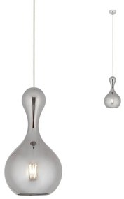 Redo 01-2256 - Csillár zsinóron LOB 1xE27/42W/230V átm. 18 cm szürke