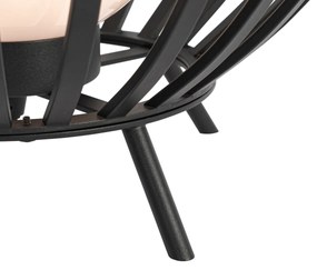 Design állólámpa fekete opál üveggel 70 cm - Angela