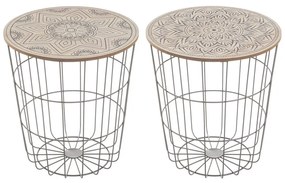 Kerek tárolóasztal szett 2 db-os ø 40 cm – Casa Selección