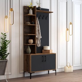 Előszobafal Viyana D - Walnut, Anthracite