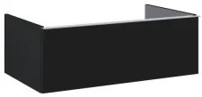 AREZZO design MONTEREY 80 cm-es alsószekrény 1 fiókkal matt fekete színben, szifonkivágás nélkül
