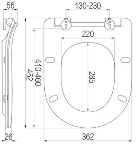 Sapho - WC-ülőke SoftClose EDITA fehér