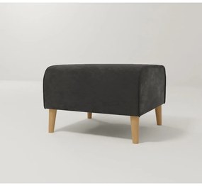 Sötétszürke bársony lábtartó Carole – Ropez