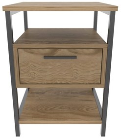 Éjjeliszekrény Alba - Black, Oak