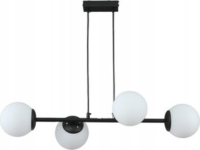 Függőlámpa Mennyezeti Csillár Gömbök fekete Modern tejfehér