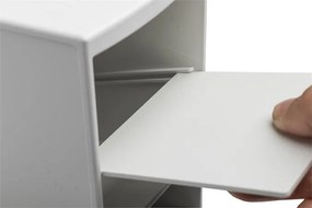 Asztali rendező, multifunkciós, 4 rekeszes, 8x23x11 cm, EXACOMPTA Autentik, fehér (EX68113D)