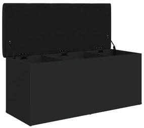 fekete szerelt fa tárolópad 102 x 42 x 45 cm