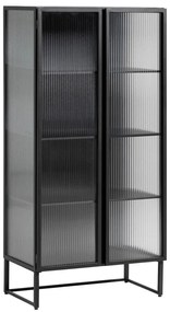 Fekete acél tálalószekrény 70x143x41 cm Trixie – Kave Home