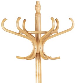 Masszív fa fogas, natúr, 186 cm