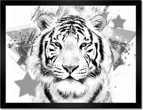 Poszterek keretben 40x30 Tigris fej grafika