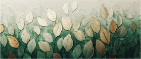 Kép - Arany-zöld levelek (120x50 cm)
