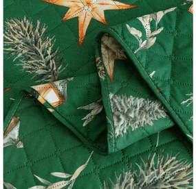 Ágytakaró GREEN CHRISTMAS zöld Méret: 220 x 240 cm