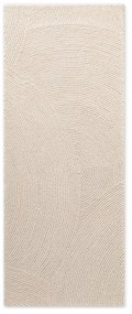 Világos natúr színű kézi szövésű gyapjú futószőnyeg 80x300 cm Eleni Natural White – Hanse Home