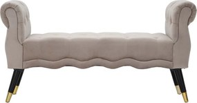 Szürkésbarna bársony pad Paris – Mauro Ferretti