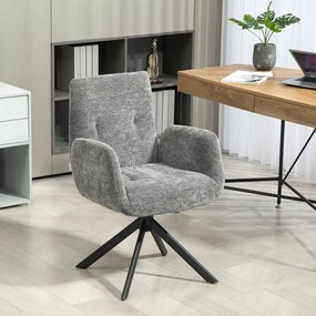 HOMCOM Kárpitozott fotel, kiegészítő fotel, modern dizájn, 60 x 61 x 88 cm, sötétszürke