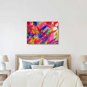 Kép - Színes absztrakció (üvegen) (70x50 cm)