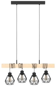 Eglo 44075 - Kábeles csillár TOWNSHEND 4xE27/60W/230V